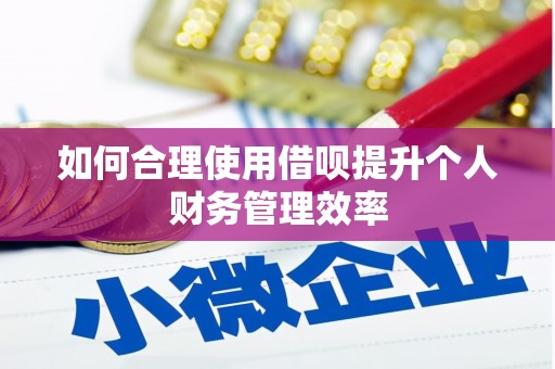 南头如何合理使用借呗提升个人财务管理效率