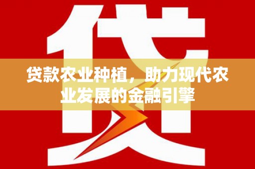 南头贷款农业种植，助力现代农业发展的金融引擎