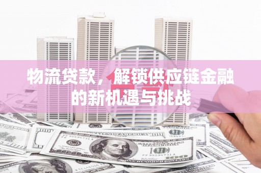 南头物流贷款，解锁供应链金融的新机遇与挑战